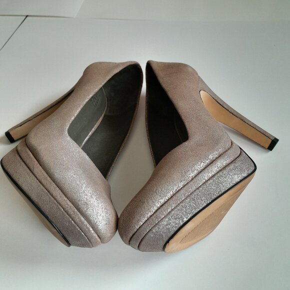 Diesel Women’s 'Melrose' Ashly Platform Leather Heels Brown/Silver Size US 7.5 - Picture 12 of 15